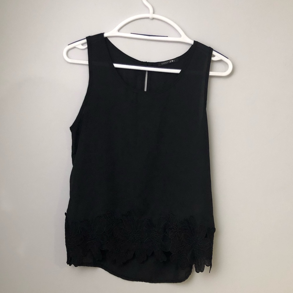 Papermoon Sheer Black Tank